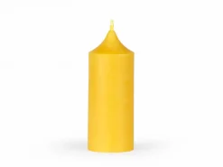 Grüne Erde Kerzen Und Duftkerzen^Stumpenkerze aus Bienenwachs, H 13 cm, ø 5 cm