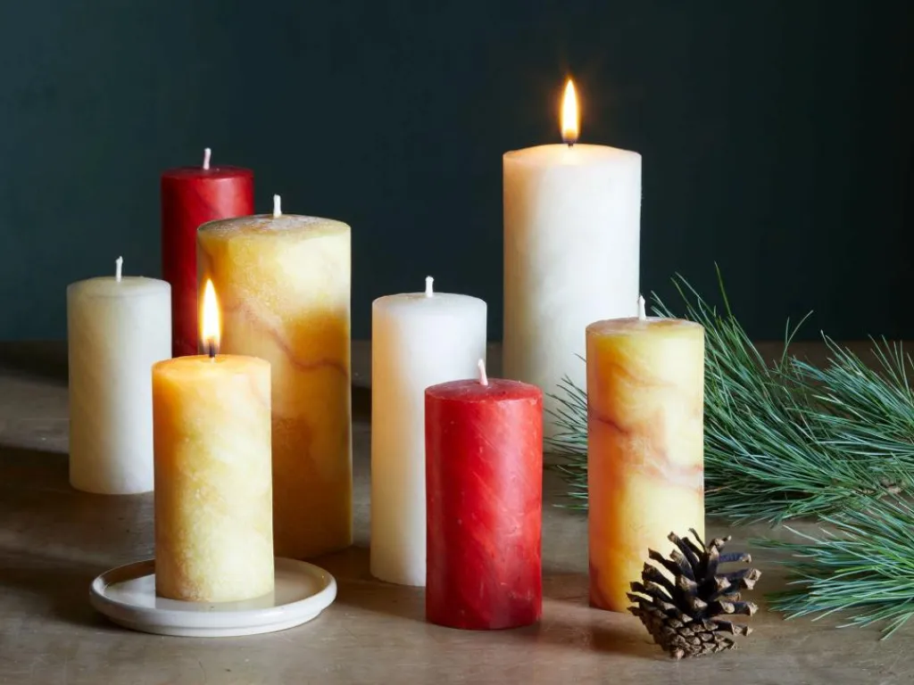 Grüne Erde Kerzen Und Duftkerzen^Stumpenkerze aus Bienenwachs, , Höhe 15 cm, ø 7 cm, Bienenwachs, 1 Stk.