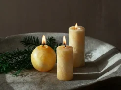 Grüne Erde Kerzen Und Duftkerzen^Stumpenkerze aus Bienenwachs, , Höhe 12 cm, ø 5 cm, 1 Stk.