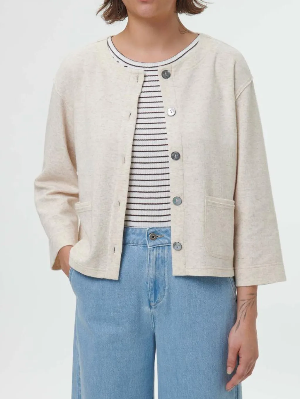 Grüne Erde Jacken & Mäntel^Sweatjacke aus Bio Baumwolle/Hanf, , 46, GOTS