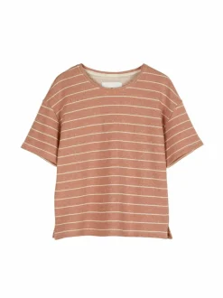 Grüne Erde Shirts^Sweatshirt aus Bio Baumwolle, 85 camelie/offwhite, S, GOTS