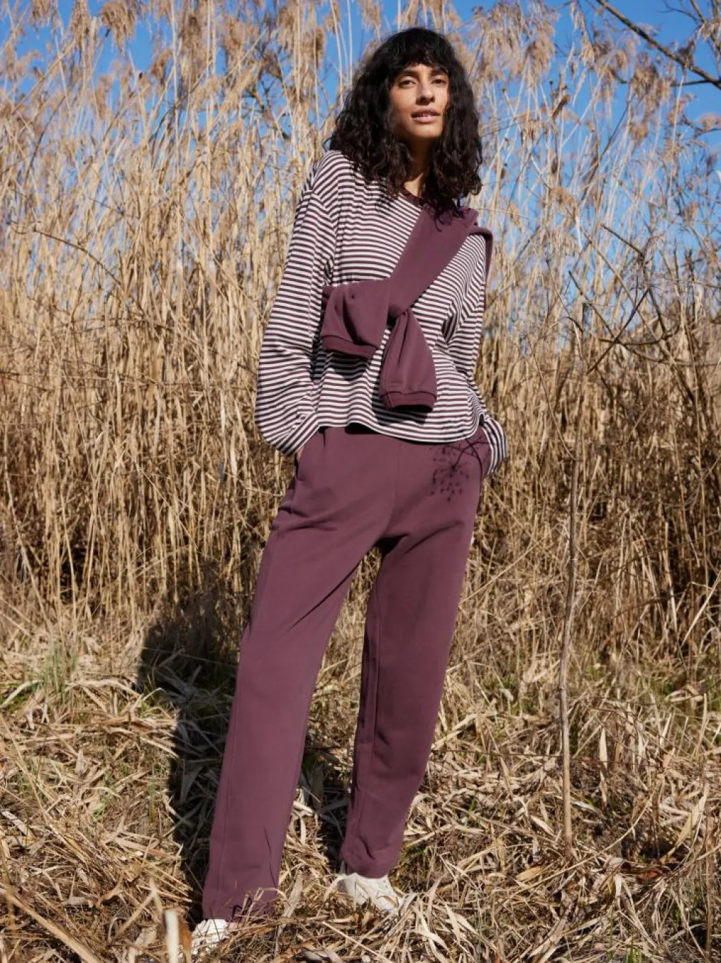 Grüne Erde Essentials|Shirts^Sweatshirt aus Bio-Baumwolle, 03 merlot, 38, GOTS