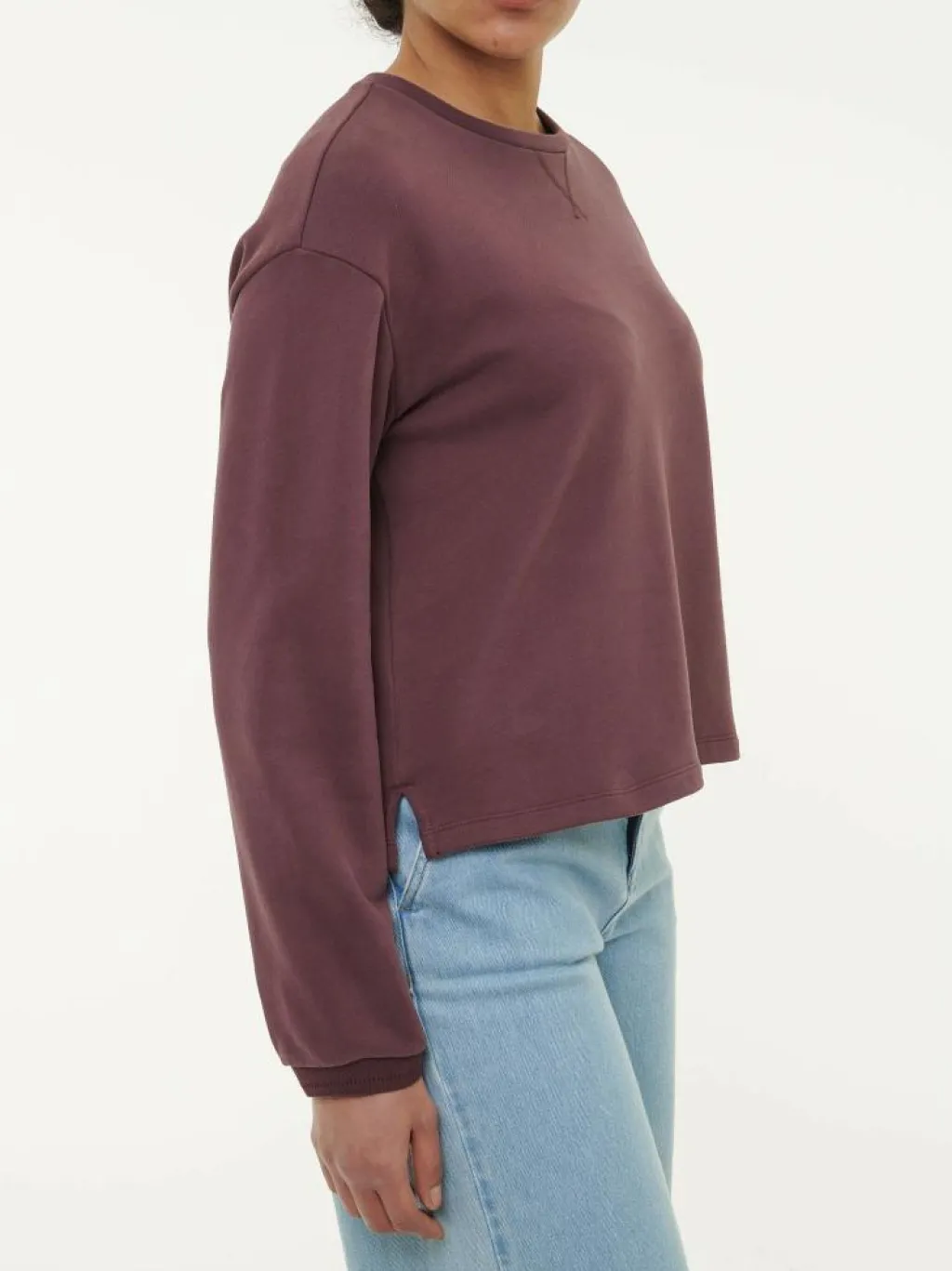 Grüne Erde Essentials|Shirts^Sweatshirt aus Bio-Baumwolle, 03 merlot, 38, GOTS