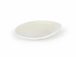 Grüne Erde Geschirr|Wohndekoration^Teller aus Porzellan mit Farn, weiß, ø 12 cm