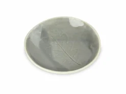 Grüne Erde Geschirr|Wohndekoration^Teller aus Porzellan mit Eichenblatt, rauchquarz, ø 12 cm