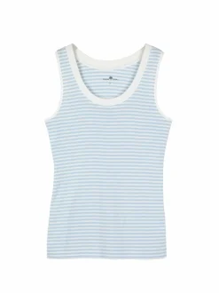 Grüne Erde Essentials|Shirts^Top aus Bio-Baumwolle, 52 himmelblau/weiss, 42, GOTS