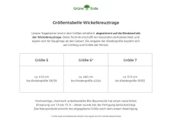 Kinder Grüne Erde Baby-Erstausstattung^Tragetuch OPHELIA , Größe 5, 100 % Baumwolle, GOTS, VEGAN