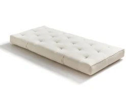 Grüne Erde Massivholzbetten^Weiße Wolke Klassik mittel, 90 x 200 cm, GOTS