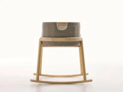 Kinder Grüne Erde Babywiege Serafina^Wiege Serafina, inkl. Housse und Matratze, Wollstoff Tano Natur (79), Esche