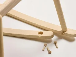 Kinder Grüne Erde Babywiege Serafina^Wiege Serafina, inkl. Housse und Matratze, Wollstoff Tano Natur (79), Esche