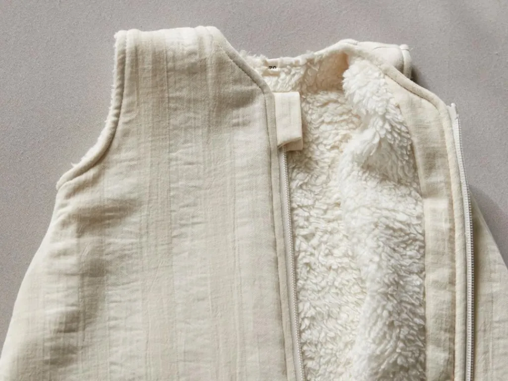 Kinder Grüne Erde Babyschlaf^Winter- und Ganzjahresschlafsack, natur, 90cm, 6-18 Monate, 100 % Baumwolle, GOTS, NATURTEXTIL BEST