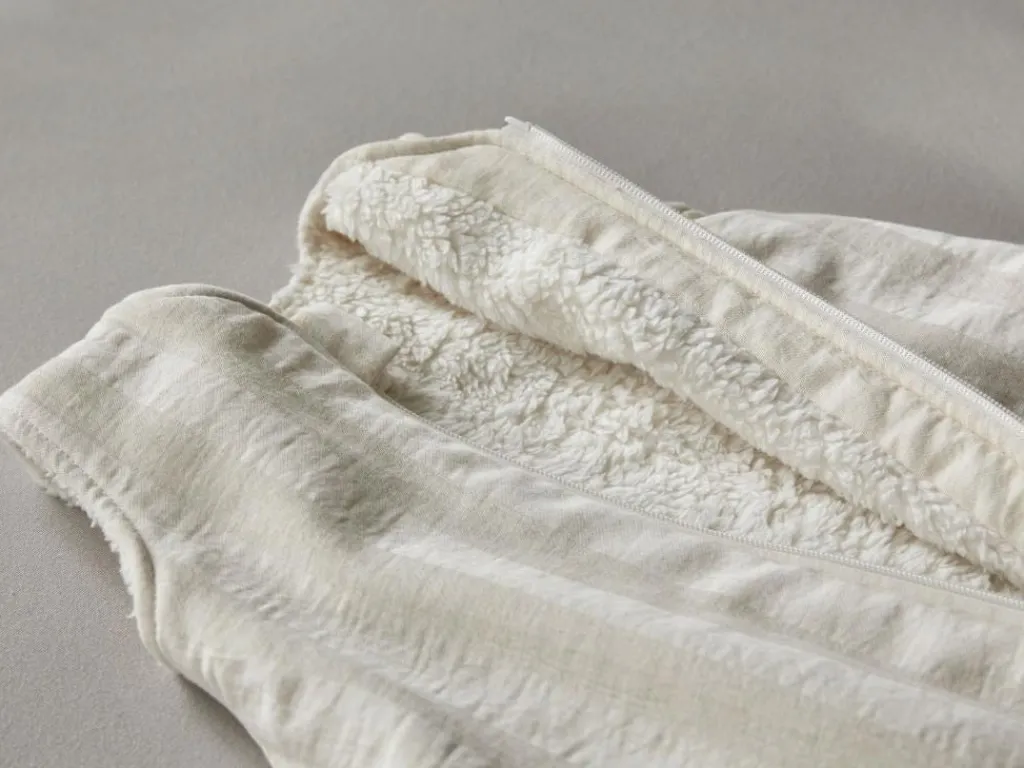 Kinder Grüne Erde Babyschlaf^Winter- und Ganzjahresschlafsack, natur, 90cm, 6-18 Monate, 100 % Baumwolle, GOTS, NATURTEXTIL BEST