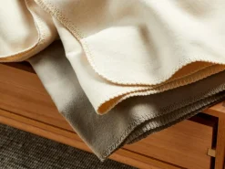 Grüne Erde Wohndecken^Wohndecke Mila Pur, , 150 x 200 cm, 100 % Baumwolle, Baumwolle kbA, GOTS