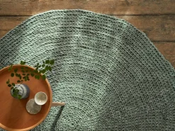 Grüne Erde Teppiche|Teppiche^Wollteppich Maglia, , Ø 140 cm