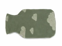 Grüne Erde Zier- & Wärmekissen|Kuscheldecken Und Wärmekissen^Wärmflaschenbezug Wölkchen, salbei, 2 L, 100 % Baumwolle, GOTS
