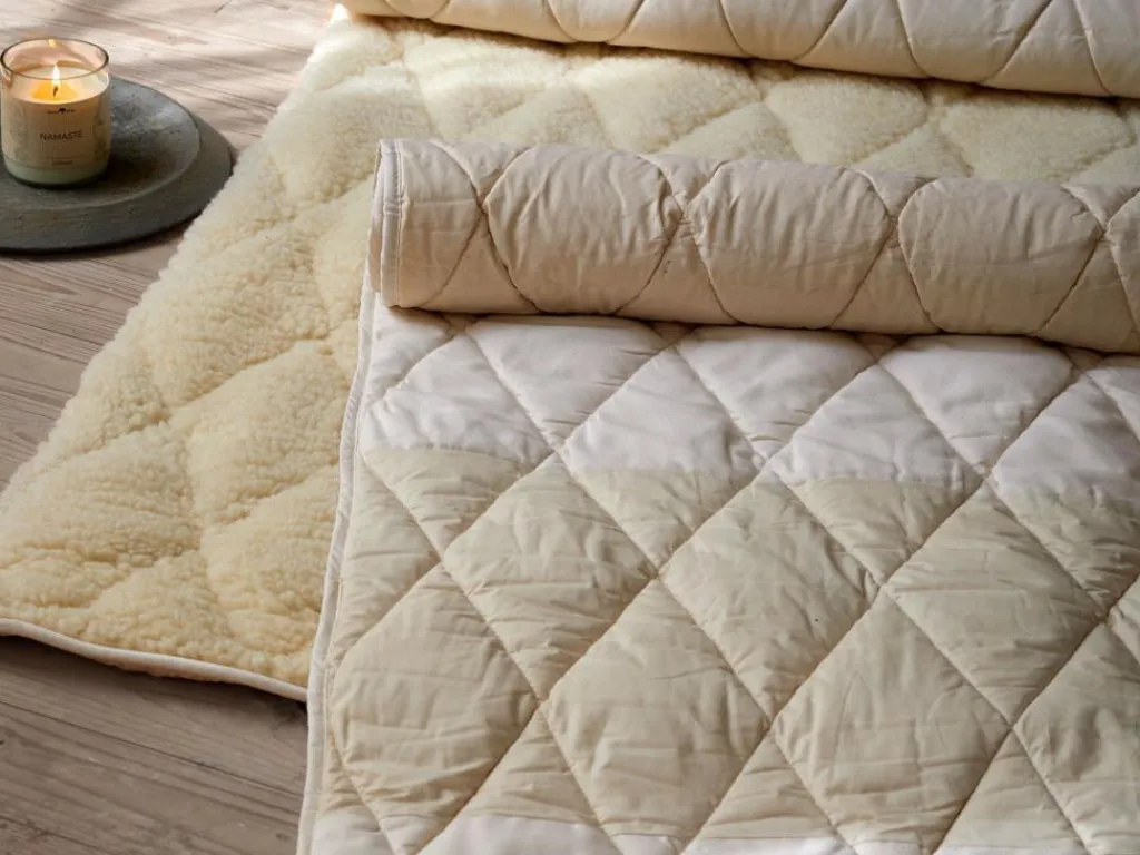 Grüne Erde Geschenke-Guide|Yogamatten & Yogazubehör^Yogamatte mit Schurwolle, natur, 75 x 200 cm, Schurwolle kbT, Baumwolle kbA