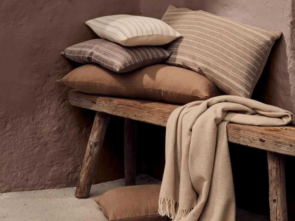 Grüne Erde Zier- & Wärmekissen^Zierkissenbezug ARIANA, , 40 x 40 cm, 60 % Baumwolle/40 % Leinen, GOTS