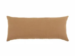 Grüne Erde Zier- & Wärmekissen^Zierkissenbezug ARIANA, nougat, 35 x 80 cm, 60% Baumwolle/40% Leinen, GOTS