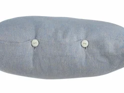 Grüne Erde Zier- & Wärmekissen^Zierkissenbezug LUANA, saphier, 40 x 40 cm, 70 % Baumwolle/30 % Hanf, GOTS